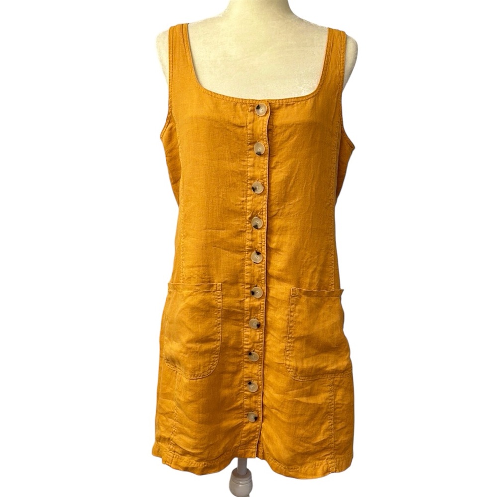 Lou & Grey Mustard Button-Down Dress